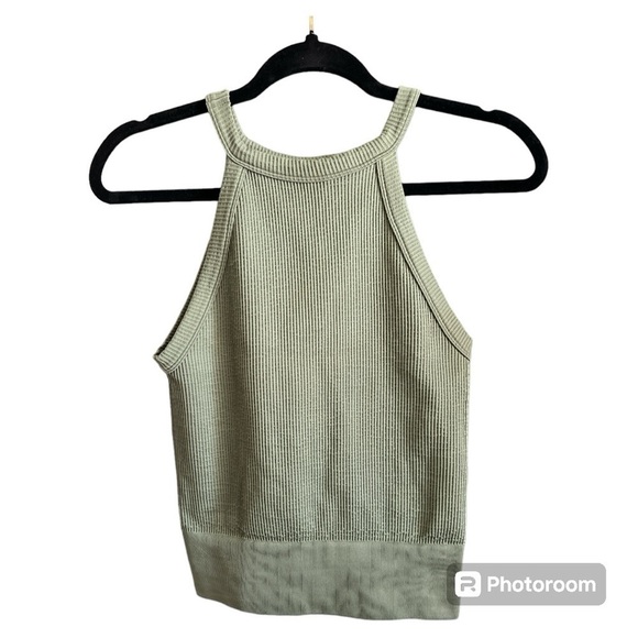Free People Tops - EUC Free People Intimately cropped halter tank green M/L